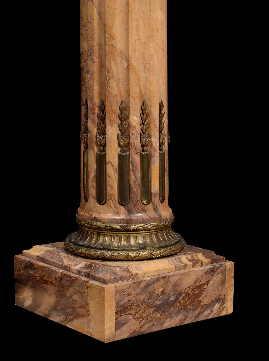 An impressive French gilt bronze mounted columnar pedestal - Image 3 of 3