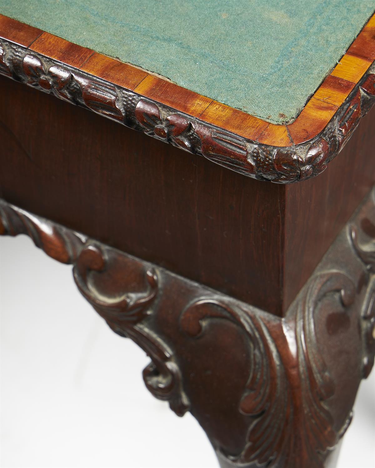 A George II mahogany concertina action card table - Image 5 of 6
