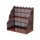 A set of Regency mahogany table top 'waterfall' shelves