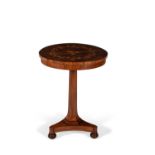 Y A William IV rosewood and marquetry pedestal table
