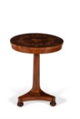 Y A William IV rosewood and marquetry pedestal table