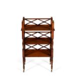 A Regency oak three tier etagere