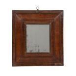 A Queen Anne walnut 'cushion' framed wall mirror