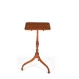 Y A George III satinwood and rosewood crossbanded tripod table