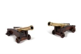 A pair of George III bronze signal cannons