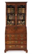 A George III mahogany bureau bookcase