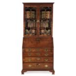 A George III mahogany bureau bookcase