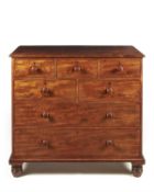 Y A Regency figured mahogany chest of drawers