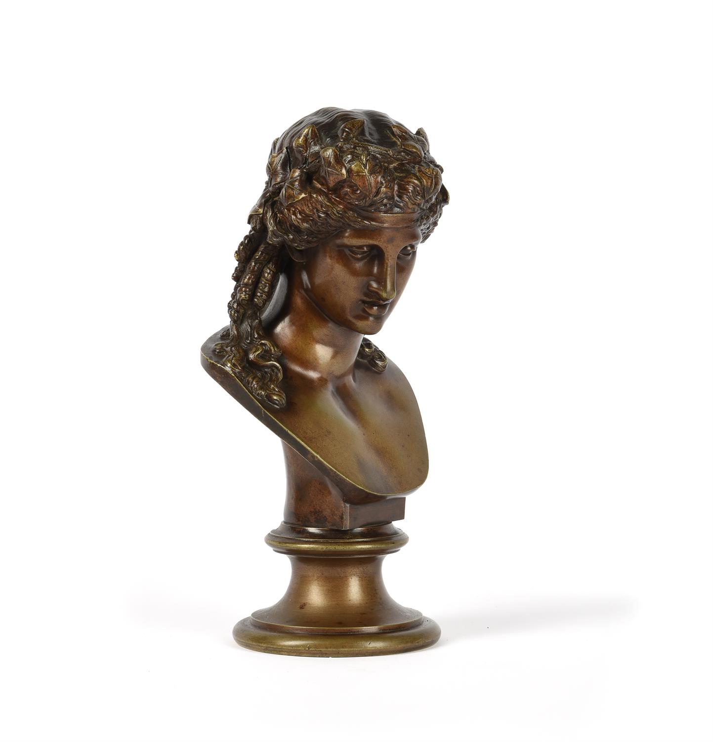 A French patinated bronze bust of Ariadne - Image 2 of 2