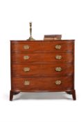 A George III mahogany bowfront chest of drawers