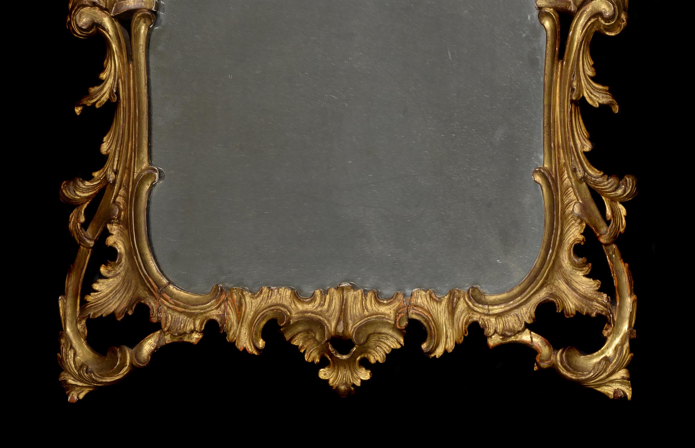 A George II carved giltwood wall mirror - Image 3 of 4