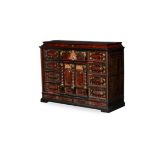 Y A Continental scarlet tortoiseshell, rosewood, ebonised and gilt metal mounted cabinet