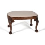 Another walnut and upholstered stool, in George II style