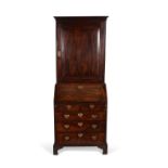 A George II mahogany bureau bookcase