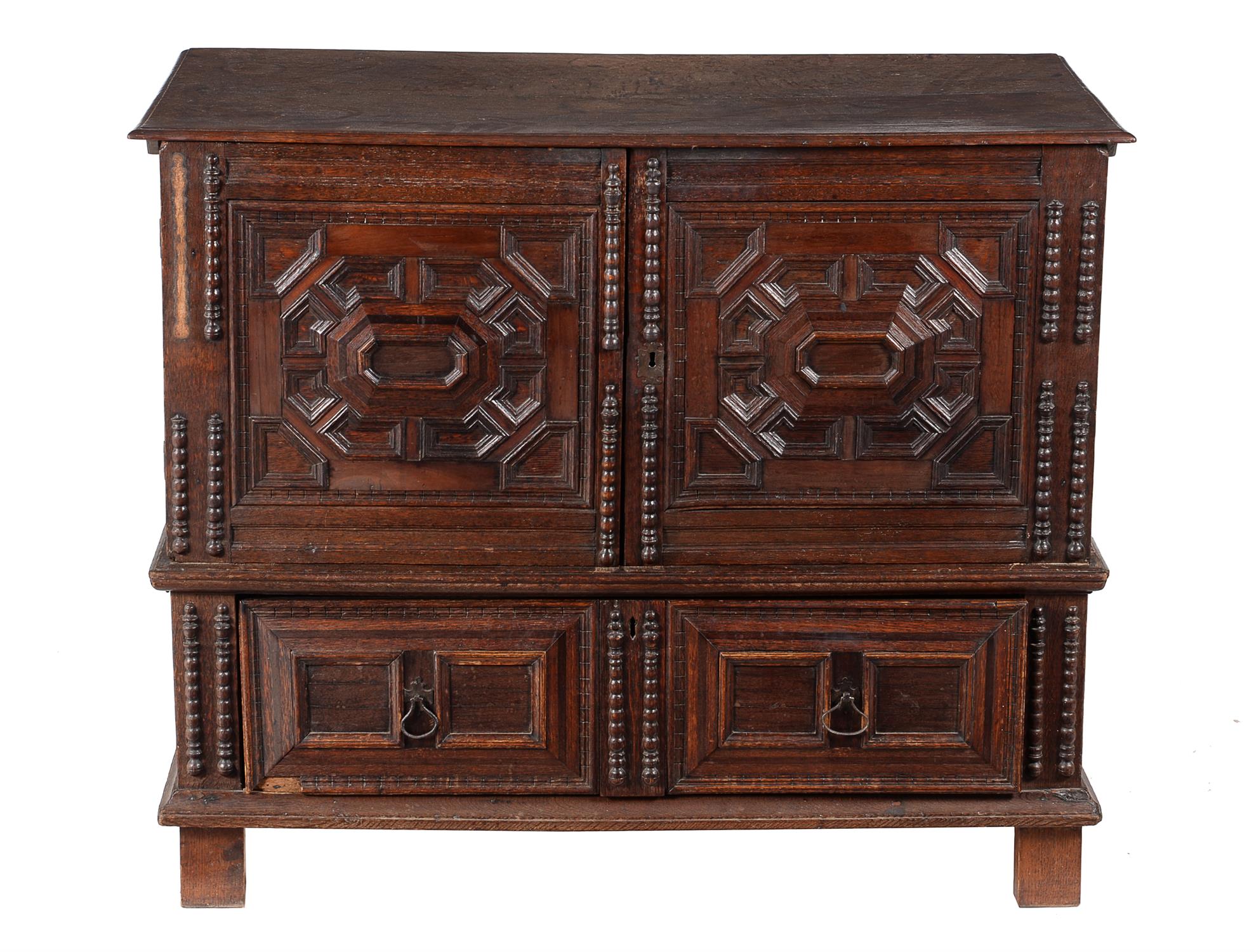 A Charles II oak and walnut chest - Image 2 of 2