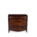 A George III mahogany bowfront chest of drawers