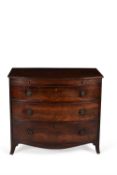 A George III mahogany bowfront chest of drawers