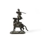 A Russian bronze group of a Circassian on Horseback