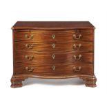 A George III mahogany serpentine fronted chest of drawers
