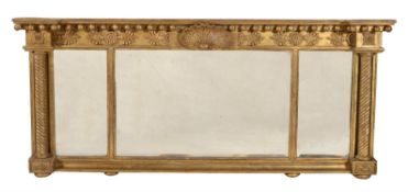 A Regency giltwood overmantel mirror