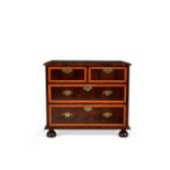 A William & Mary olivewood oyster veneered and holly crossbanded chest of drawers