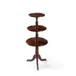 A George IV mahogany three-tier dumb waiter