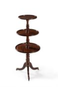 A George IV mahogany three-tier dumb waiter