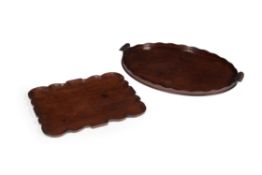 A George III mahogany oval tray