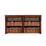 Y A George IV rosewood and simulated rosewood open bookcase