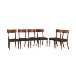 A set of twelve Regency mahogany dining chairs