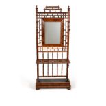 A Victorian simulated bamboo hall stand