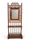 A Victorian simulated bamboo hall stand