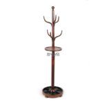 A George III mahogany hat and coat stand