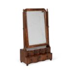 A George II walnut dressing mirror