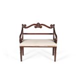 A Regency mahogany hall seat