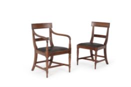 A set of fourteen George IV mahogany dining chairs