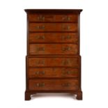 A George III mahogany chest on chest