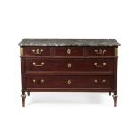 A Directoire mahogany and giltmetal mounted commode