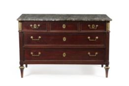 A Directoire mahogany and giltmetal mounted commode