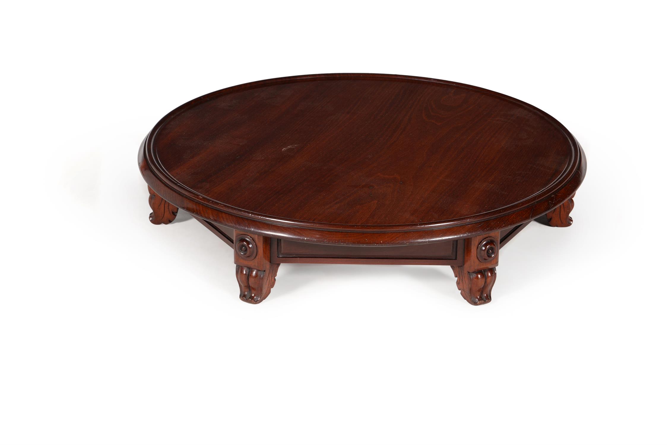 A William IV mahogany revolving 'lazy susan'