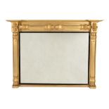 A George IV giltwood overmantle mirror