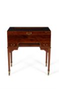 Y A George V silver fitted mahogany dressing table, circa 1925