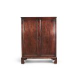 A George III mahogany press cupboard