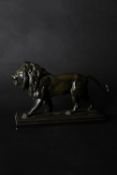 After Antoine-Louis Barye (1795-1875), Lion qui Marche