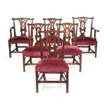 A set of eight mahogany dining chairs, in George III style