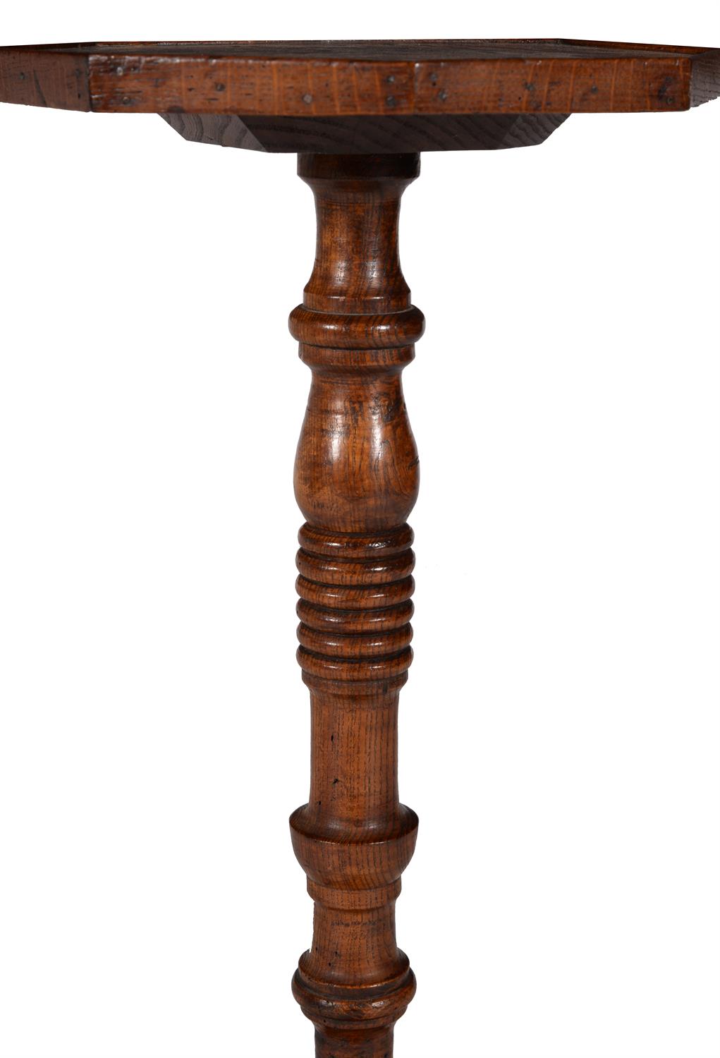 A George IV elm and burr elm octagonal pedestal table - Image 3 of 4