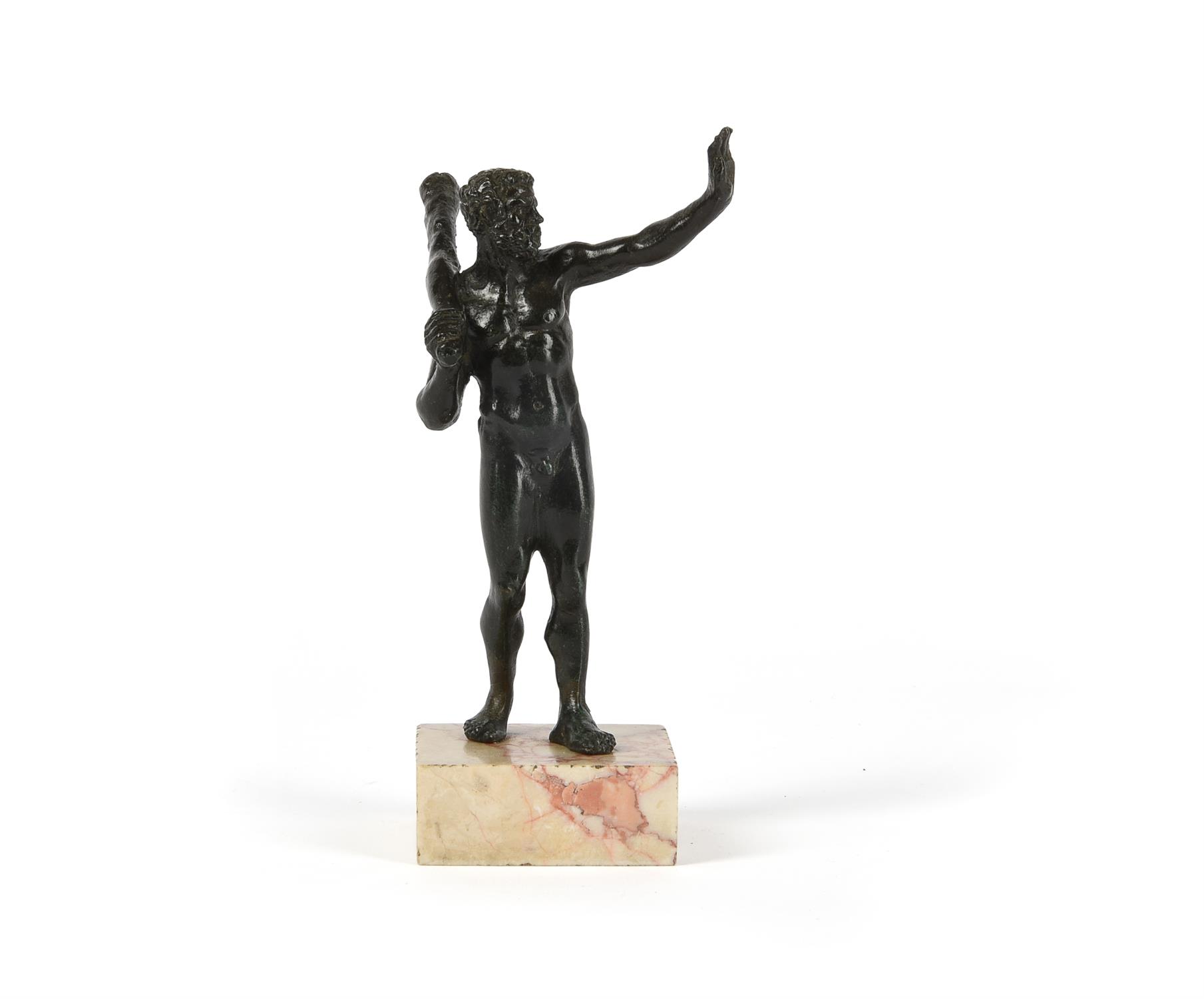 An Italian patinated bronze model of Hercules, probably 17th century - Image 2 of 2