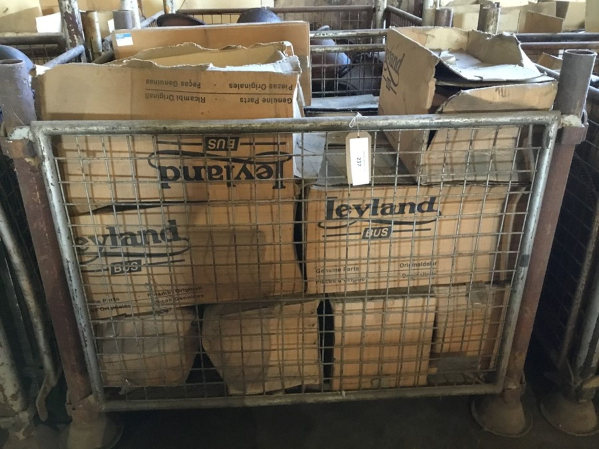 Cage containing Quantity of Leyland bus Air filter elements