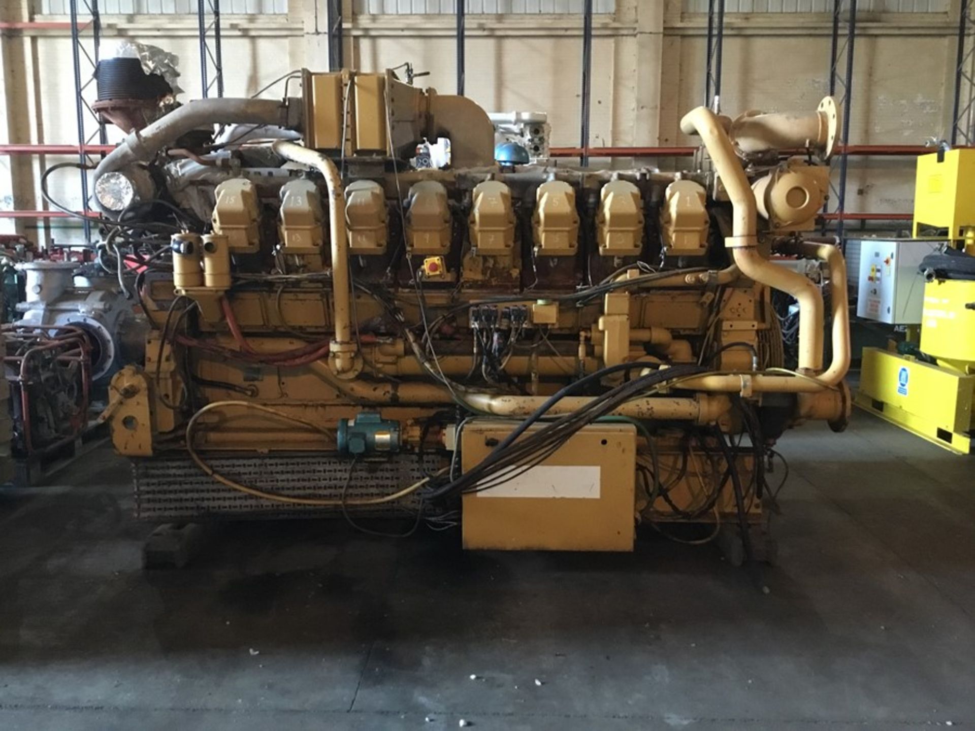 Caterpillar 3516SITA Gas Engine, serial 4EK01800 Arrangement number 11Y-6698 Used