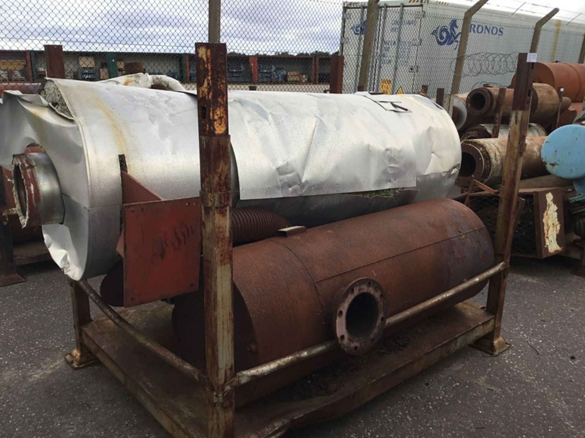 Stillage containing 3 misc. silencers - Image 2 of 2